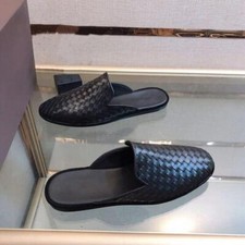 Men's Woven Pattern Slippers Round Toe Slip On Mules Dress Casual Fashion Slides
