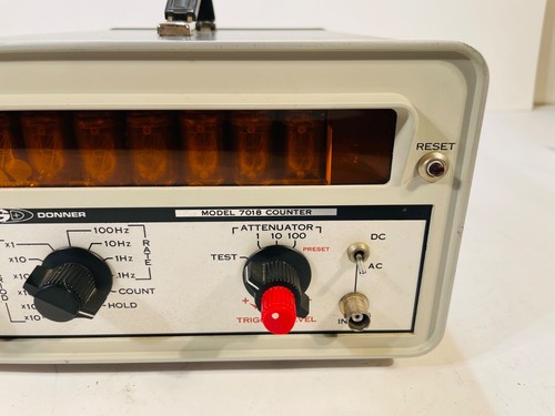 Vintage 1960s Systron-Donner SD 7018 100 MHz Counter w/ Nixie Tubes & Manual - Photo 4/21