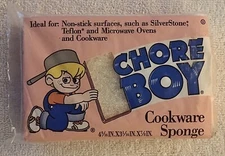 Vintage 80's Chore Boy Cookware Sponge Pink Dish-scrubber  New Sealed Nos