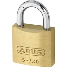 Image of Abus 55 Series Basic Brass Padlock Keyed Alike 30mm Standard
