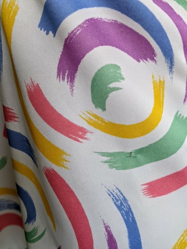 Camicia vintage anni '70 collo a V taglia 14 mod spazzola vernice new wave art deco carina - Foto 12 di 12