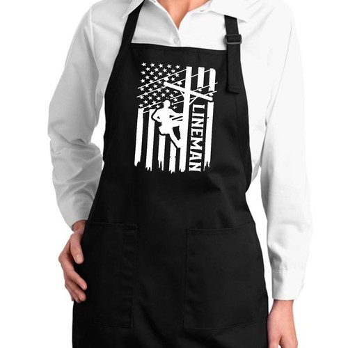 Delantal bandera de Estados Unidos liniero liniero electricista cable ropa regalo - Imagen 4 de 5