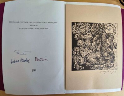 expressiv Holzschnitt Rudolf Schwaiger,weibliche Tugenden,Jahresgabe Jugend&Volk