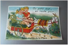 49 . n° 46743 . saint martin de la place . system card . goat car