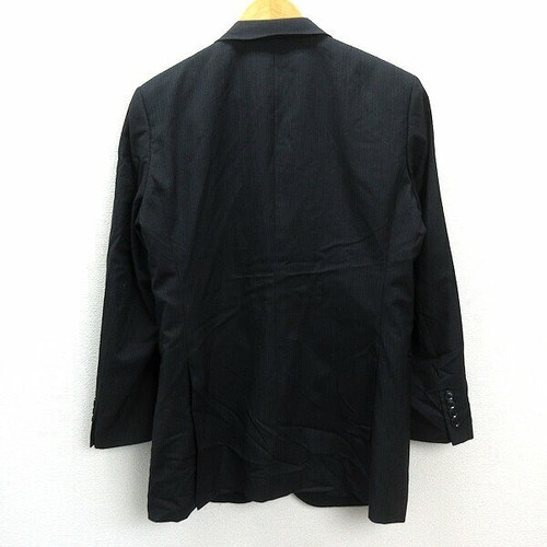 Burberry London Two-Button Suit Jacket Black 94-84-170 Men's 100% Wool Stripe - Picture 3 of 3