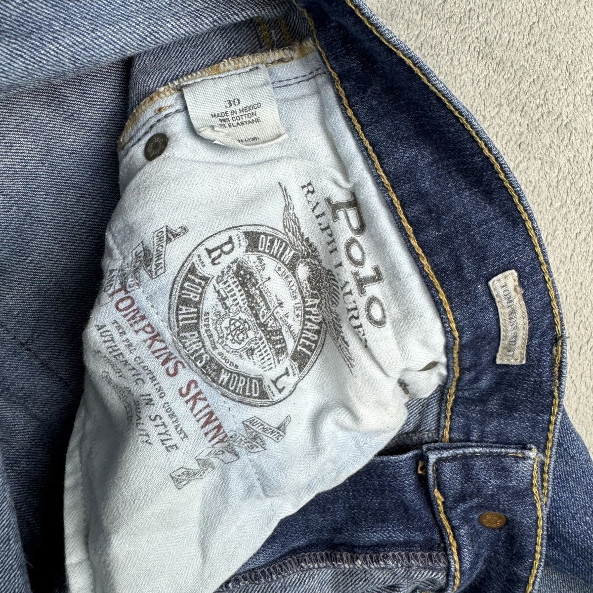 Polo Ralph Lauren パッチ付きライトブルーデニム 30/32 Ralph Lauren Light Blue Denim With Patch 30/32 | eBay