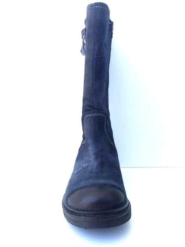 SCARPE STIVALE STIVALI DONNA MANAS 132D1917EX BLU PELLE ORIGINALE AI NEW - Picture 3 of 5
