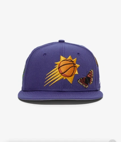 New Era x FELT Phoenix Suns 59FIFTY Fitted Hat Cap Butterfly Patch Purple 7 1/2