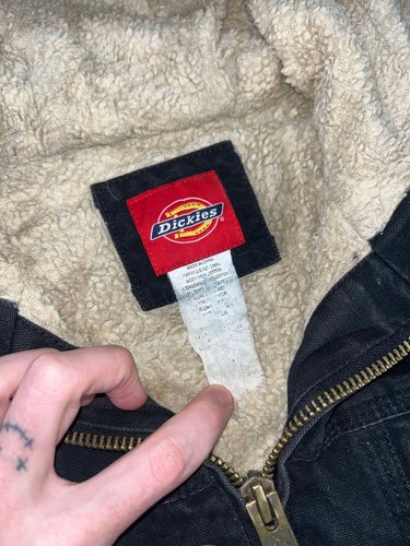 Dickies Vintage 00's Work Wear Distressed Fleece Lined Active Jacket, Size Large - Picture 2 of 6