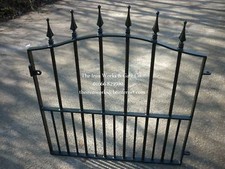 CATHEDRAL HEAVY DUTY GARDEN GATE 40" OP x 42" TALL SMALL WROUGHT IRON METAL 