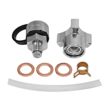 Quick Twist Oil Drain Valve Kit for M12-1.75 Stainless Drain Hose Attachment