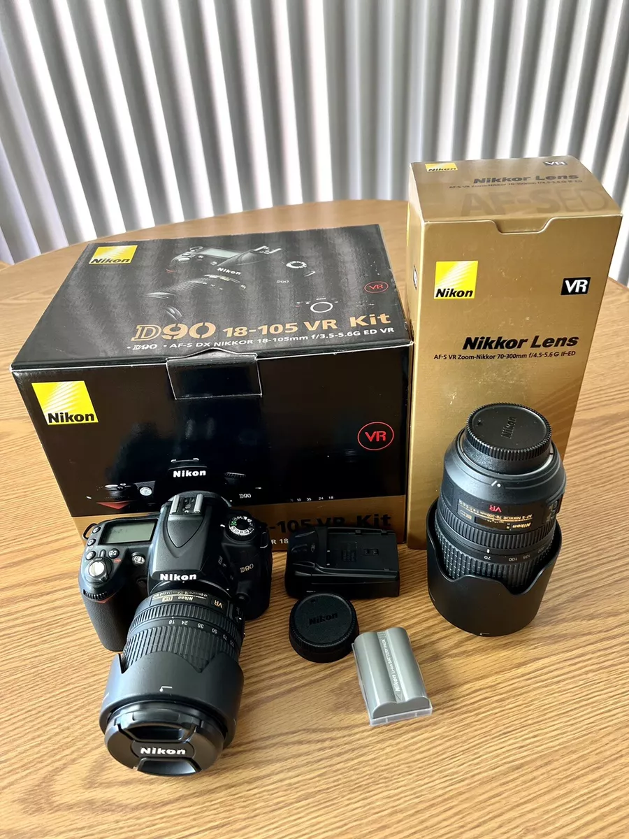 Nikon D90 Kit, Nikkor 18-105mm Lens & AF-S Nikkor 70-300 Lens.