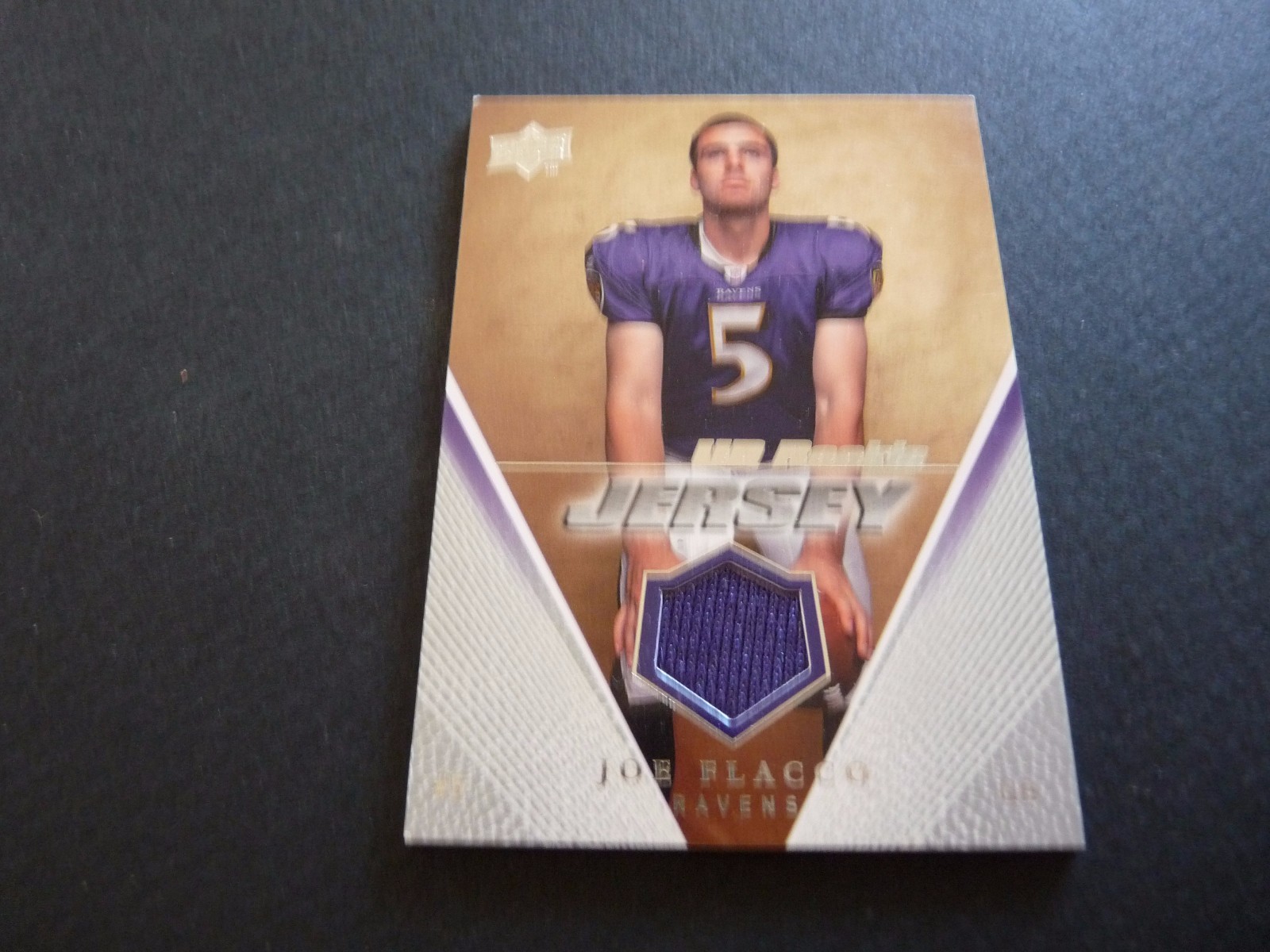 Joe Flacco 2008 Upper Deck Game Used Football Jersey Card UDRJ-JF