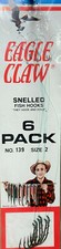 Vintage Eagle Claw 6-Pack Snelled Fish Hooks ...