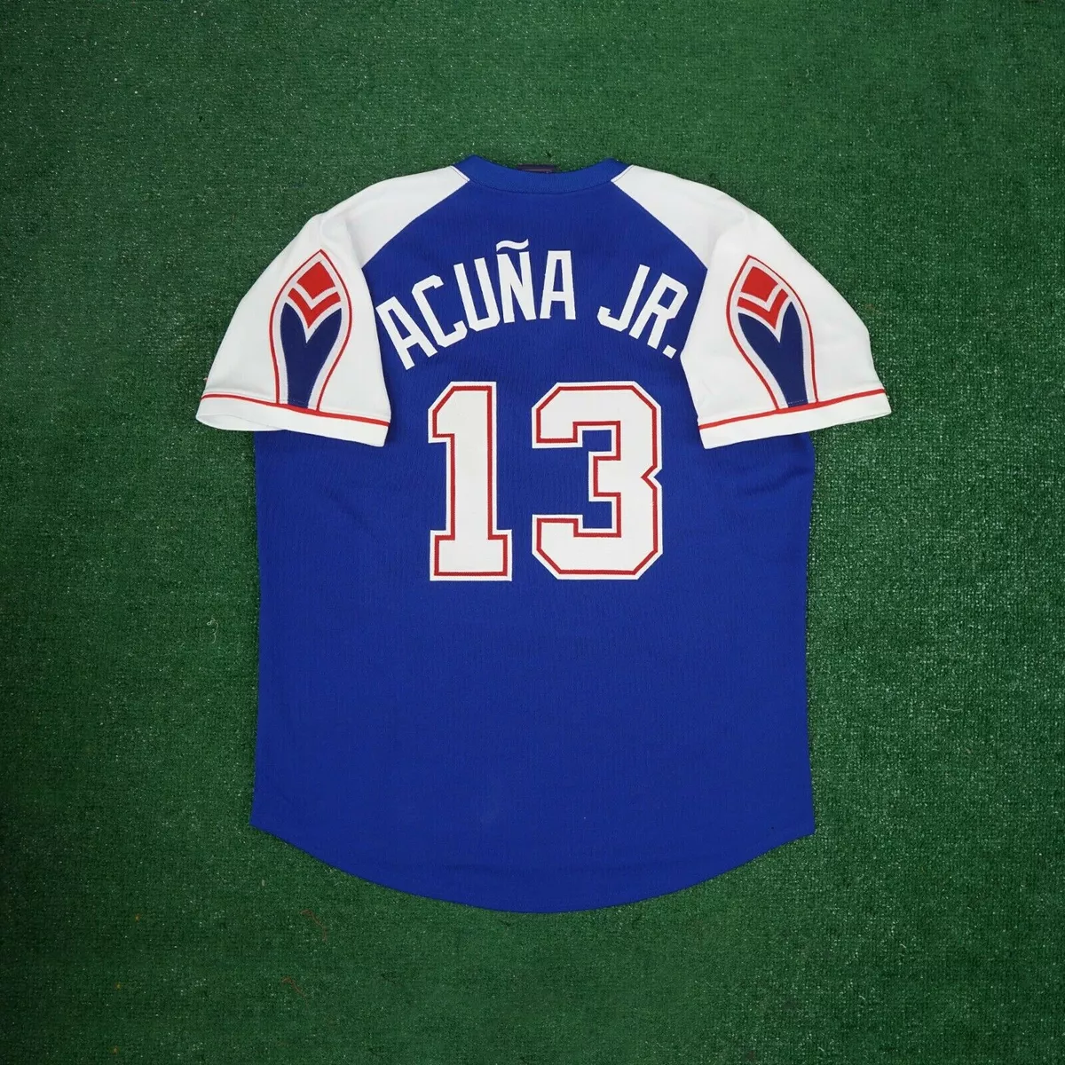 Ronald Acuña Jr. MLB Authenticated and Game-Used 1974 Style Jersey