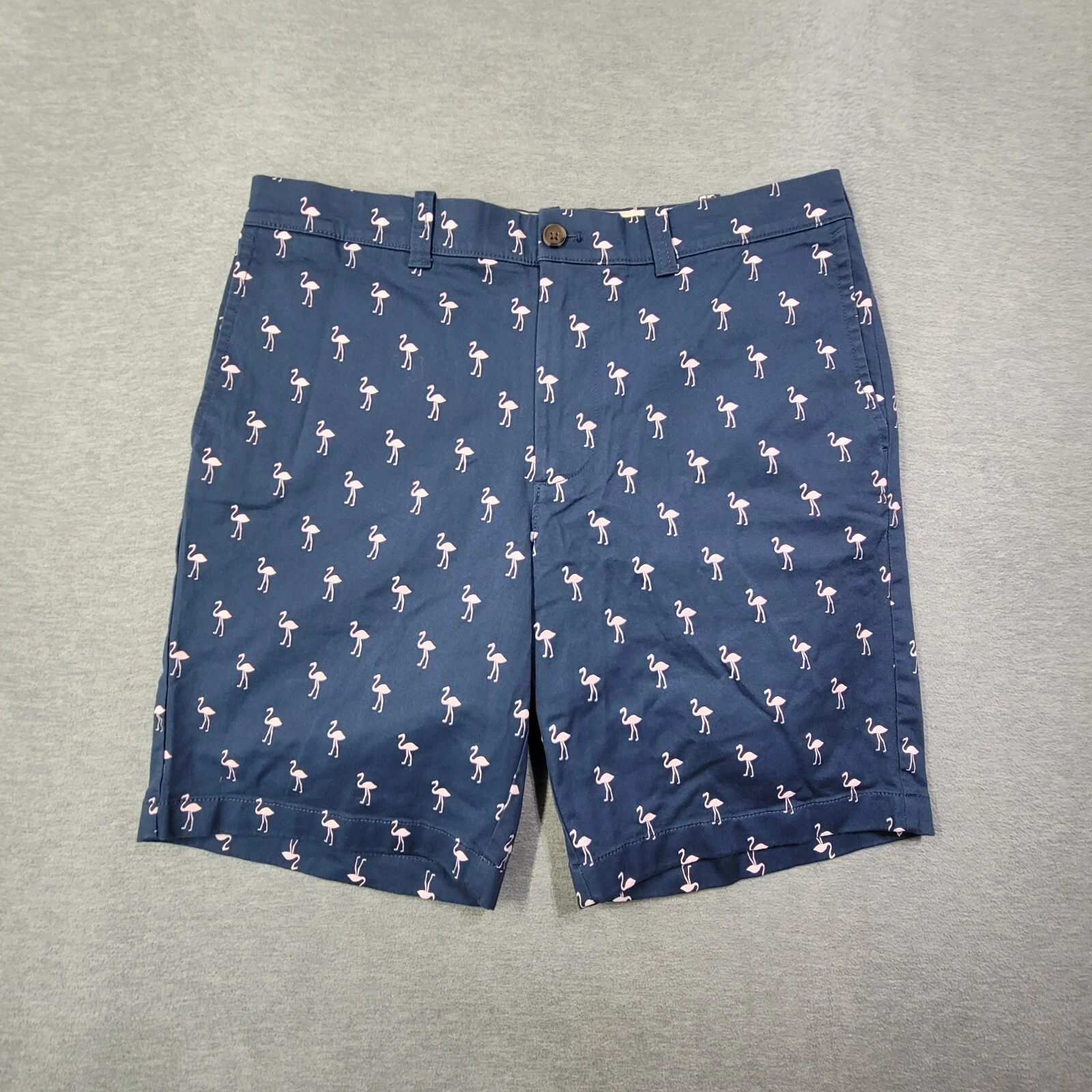 J Crew Shorts Mens 33 Navy Flaminos 9" Chino Stretch Mid Rise Casual Beach NWT