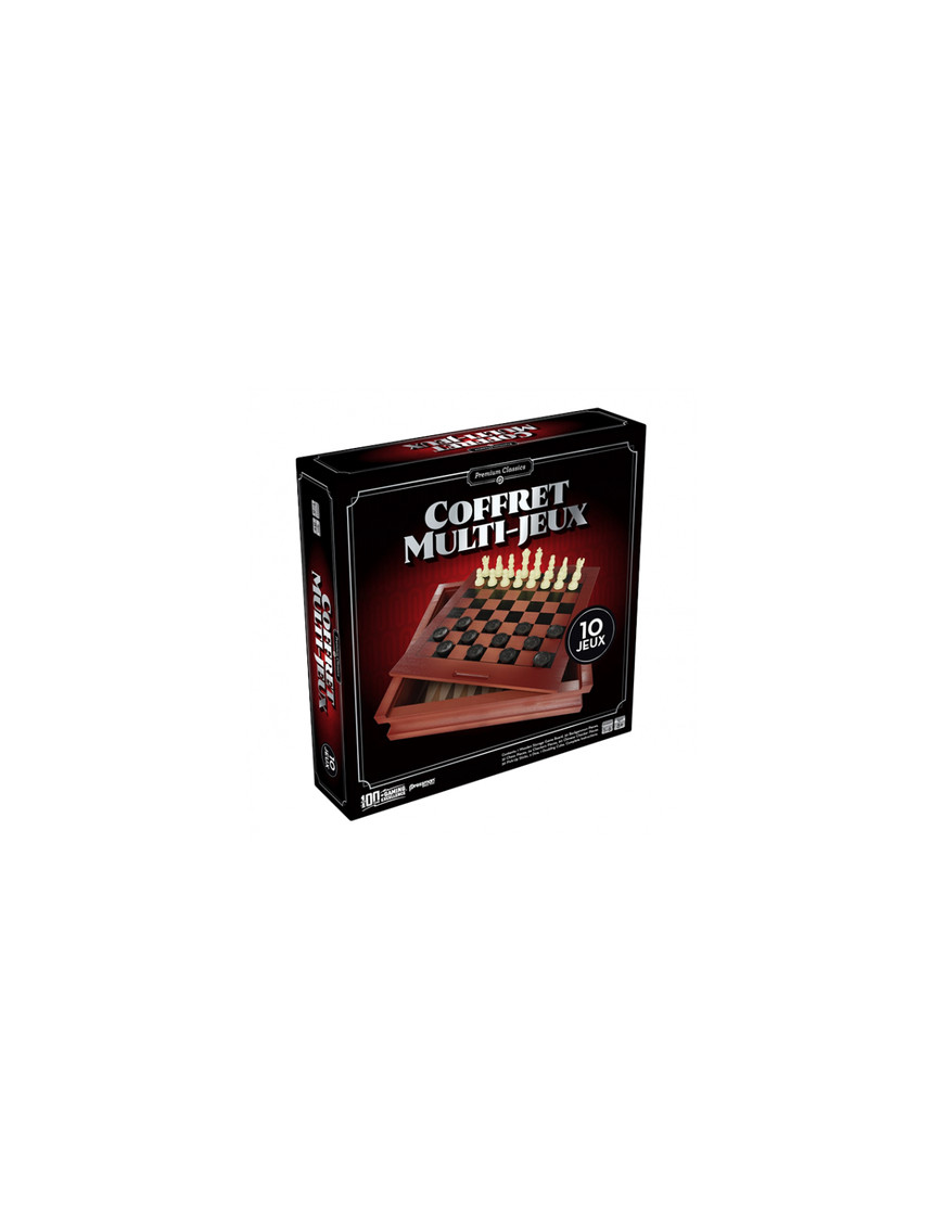 Coffret 10 Jeux Famille FR GoliathJDPGLT006, jeu de société multi-jeux avec pions en carton épais