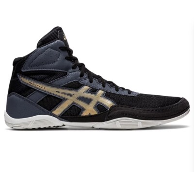 Asics Matflex 6 GS Kids Wrestling Shoes - Black/Champagne Sise 3 US Kids