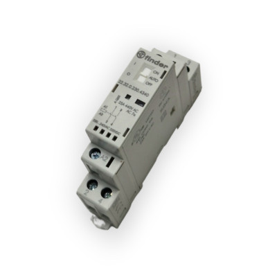 FINDER MODULAR CONTACTOR 25A TYPE 22.32 230V AC/DC DIN RAIL