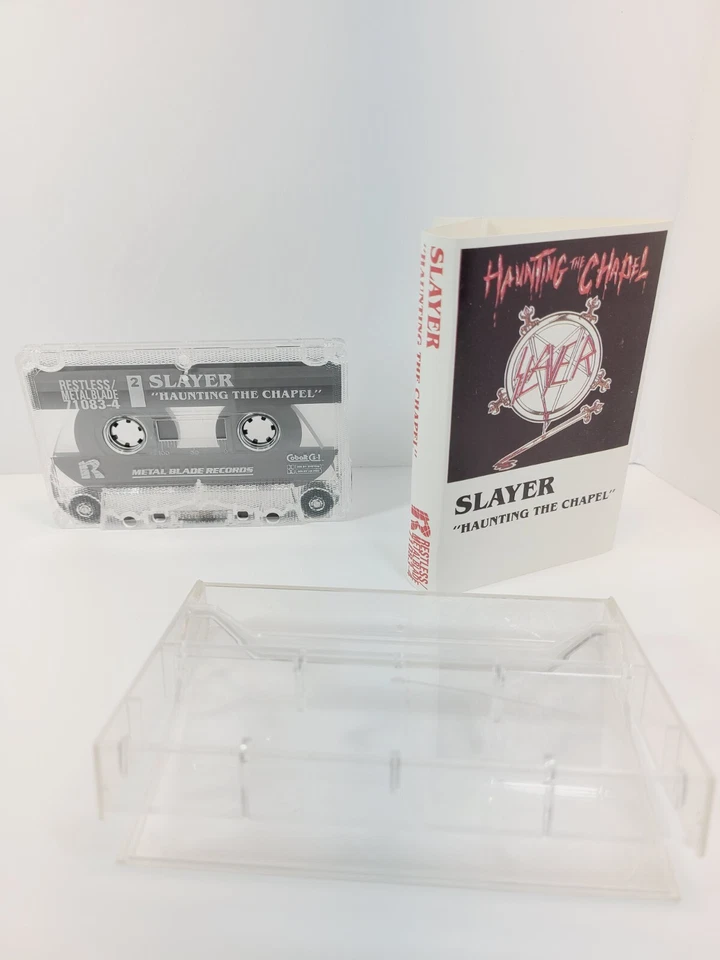 Slayer Haunting the Chapel Cassette Tape Restless Records 1987 Tested Promo Foto 3 de 3