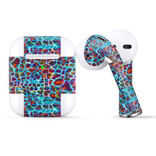 Skins Wraps compatible for Apple Airpods Colorful Leopard Print