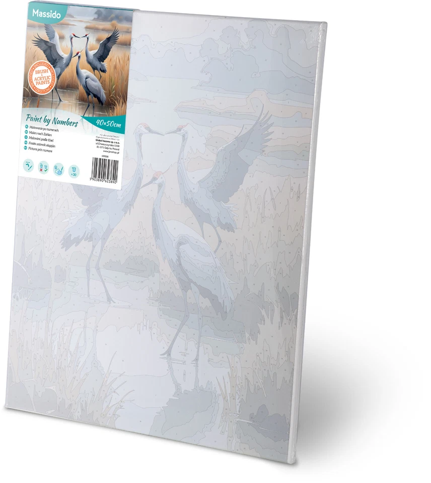 MASSIDO Malen nach Zahlen 40X50 cm Vögel Leinwand Malen Kinder Erwachsene - Bild 3 von 4