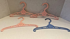 Vintage Kids Clothes Hangers Plastic Pink Blue Made in the USA Turtle Heart