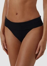 $122 Melissa Odabash Women's Black Provence Fold-Over Bottom Swimwear Size 4