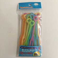 Bento Box Lunch Accessory Pink Orange Yellow Green Blue Picks - 3.25" Tall