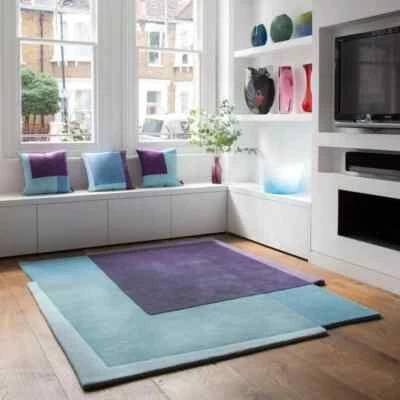 Tapis moderne en laine touffeté à la main, nouveau design abstrait qualité su... - Photo 1/3
