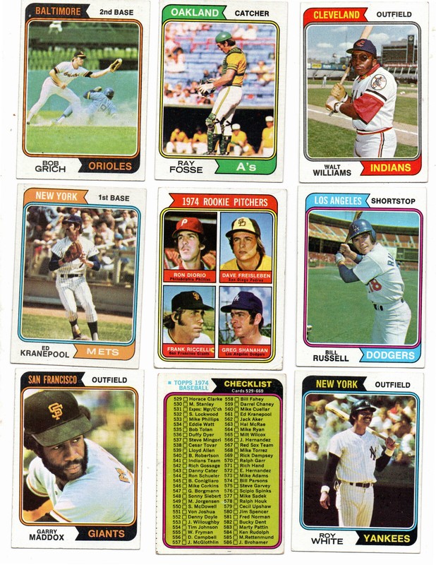 Sharp Lot Of (50) 1974 Topps. EX to NM Only. Nice!