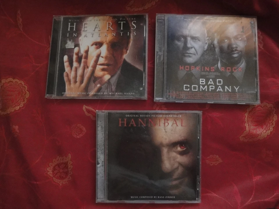 ANTHONY HOPKINS 3 Filmmusik CDs    BAD COMPANY    HANNIBAL    HEARTS IN ATLANTIS