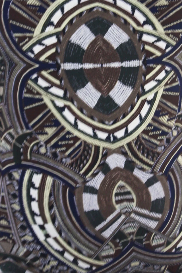 Traje de baño de una pieza con cordones estampado tribal oliva marrón Rachel Roy XS Foto 3 de 3