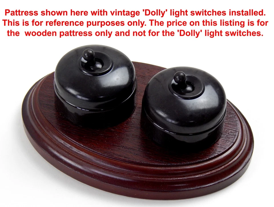 Винтажный старинный период дом стиль кедра дерева двойной Dolly выключатель света матрас - Изображение 4 из 4