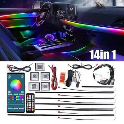 Full LED Bead Symphony Dream Car Interior Ambient Lighting Wireless Kits 14 IN 1