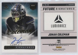 2025 Panini Luminance Future Signatures NIL Green Jonah Coleman #NIL-JCN Auto