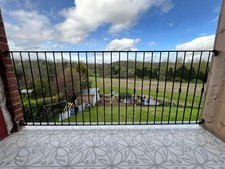 HIGH QUALITY – PREMIUM STEEL SAFETY BALUSTRADE  - WITH COLLARS - MADE TO MEASURE