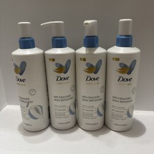 4 PK DOVE DRY CRACKED SKIN REPLENISH BODY CLEANSER WASH DRYNESS RELIEF 17.5 OZ