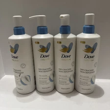 4 PK DOVE DRY CRACKED SKIN REPLENISH BODY CLEANSER WASH DRYNESS RELIEF 17.5 OZ