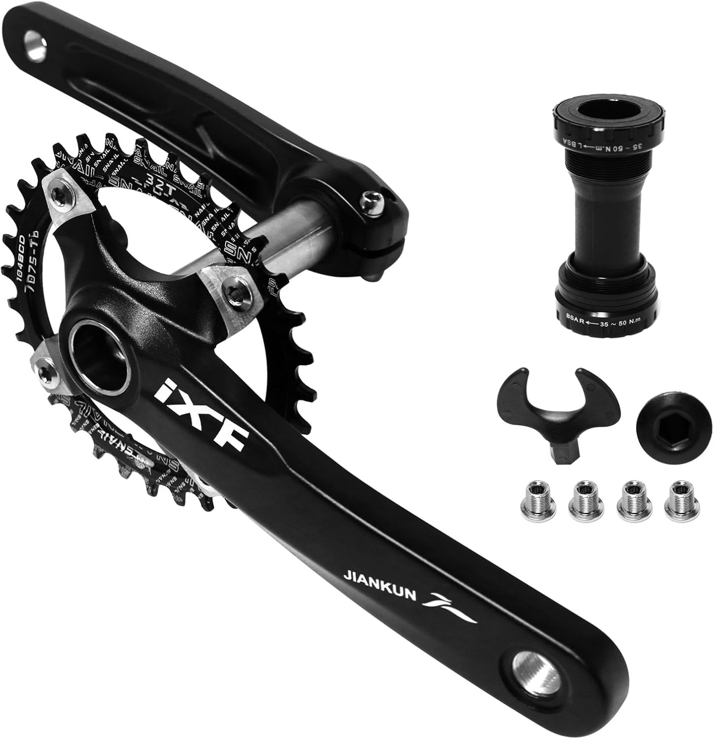 ZTZ 170mm Mountain Bike Crankset - Hollow Integrated Crankse