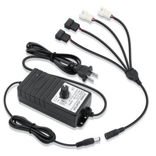 36W 12V PWM PC Fan Speed Controller, 100-240VAC to 5-12V 3A for 2pin/3pin/4pin