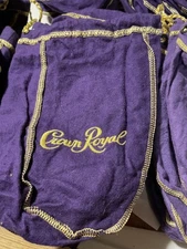 Crown Royal Drawstring Bags Lot Of  50 Various sizes Purple Collector Sack