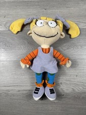 "Muñeco de peluche vintage Rugrats Angélica naranja 14"" vestido Nickelodeon Viacom años 90"