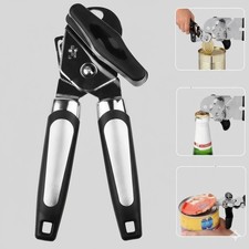Heavy duty Stainless Steel Tin Can Opener Cutter Easy Comfy Handle Grip Kitchen