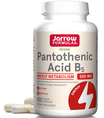 Jarrow Formulas 100 Pack 500 mg Pantothenic Acid B5 BB: 11/25