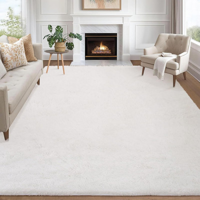 Luxurious 8X10 Fluffy Shag Area Rug - Soft Non-Slip Carpet for Any Room