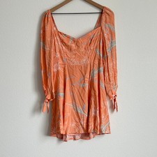 ASTR The Label Windsor Floral Mini Dress Orange Cottagecore Soft Romantic Flowy