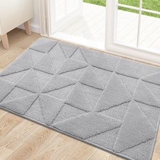 Door Mats Indoor Non-Slip Absorbent Entrance Mat Low-Profile 32x20 Inch Grey