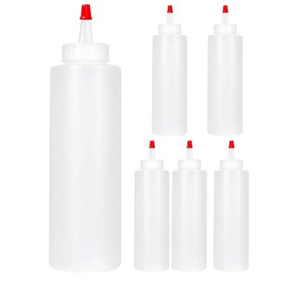 6PC Squeeze Squirt GewüRz Flaschen für Saucen 16 Unzen Perfekte BehäLter fü2445