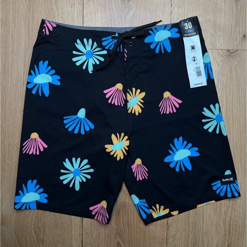 NWT Hurley Phantom Weekender Boardshort 20" Men's Swimwear Black Floral